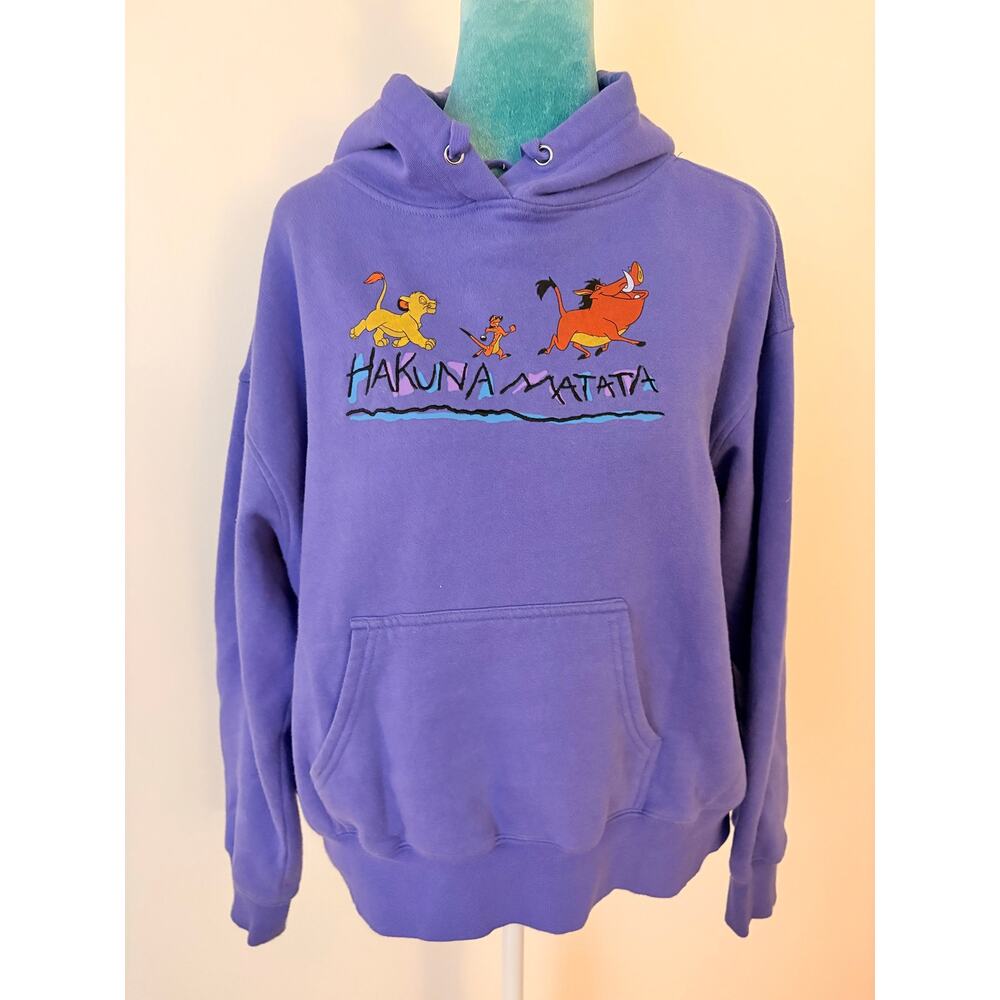 Disney Lion King Hakuna Matata Graphic Hoodie 
Purple Kidcore Retro vintage